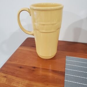 Yellow Ceramic Longaberger Pottery Mug